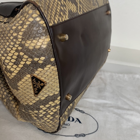 ❤️❤️SOLD❤️❤️Prada bauleto python leather vintage handbag - Picture 4 of 12